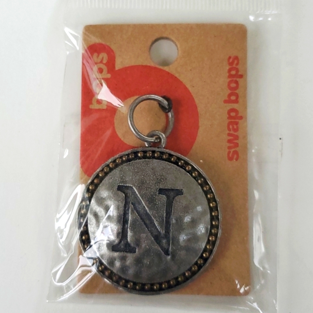 Boutique Swap Bops Adornment Charm Large Circle N Any Necklace or Bracelet